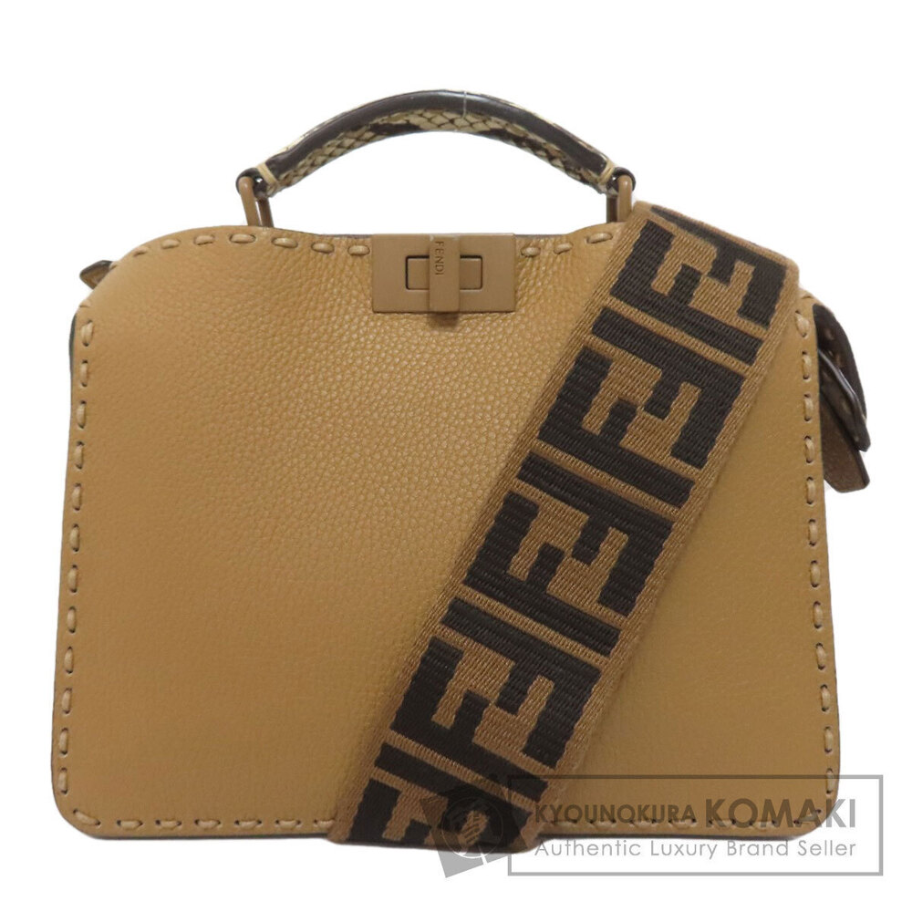 Fendi Peekaboo Selleria Handbag calfskin